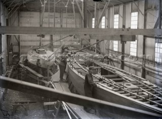 Fitting out at Camper and Nicholsons yard in Gosport in 1939.