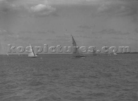 Int 8m racing off Cowes in the Solent