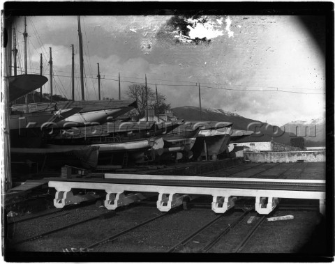 Marine Railway in Roberstons yard Scotland 1930