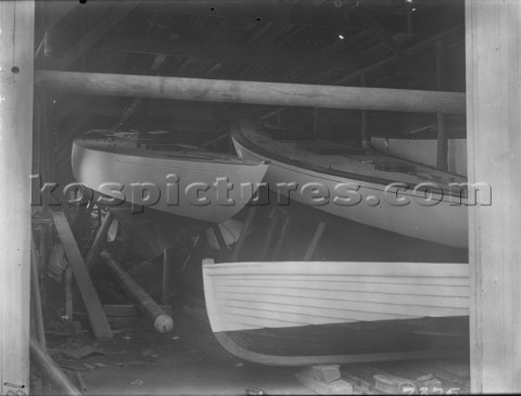 Boat shed at Robertsons shipyard in 1930