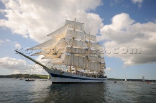 Mir at The start of the falmouth to portugal tall ship race