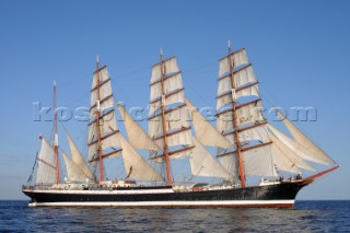 The Mir at the start of the Falmouth to Portugal Tall Ship Race