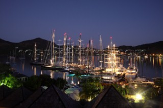 RORC Caribbean 600, 2011     Antigua Yacht Club Marina by moonlight