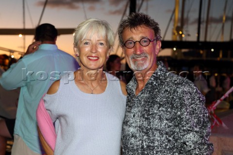 Eddie Jordan and his wife Marie at Gustavia harbour during the 2015 St Barths Bucket Regatta