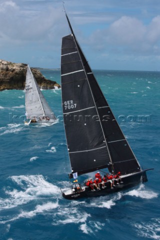 Lancelot II and Black Pearl racing at the 2015 RORC Caribbean 600 regatta
