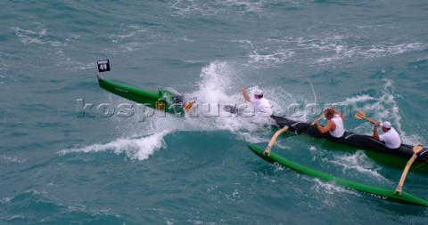 Canoe with outrigger racing Hamilton Island Australia