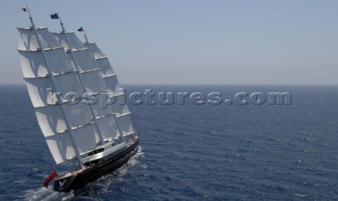 The Maltese Falcon 88 metres sailing during the 2007 Superyacht Cup