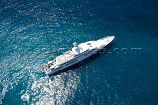 Superyacht White cloud in the mediterranean sea
