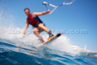 Man wakeboarding