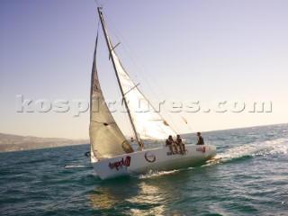 Yacht Ice Lolly sailing in the mediterranean sea