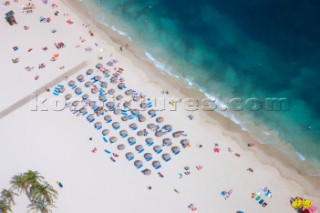 Aerial of a beach in Mallorca