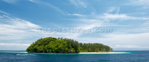 Cruising in Indonesia small island in Wayag
