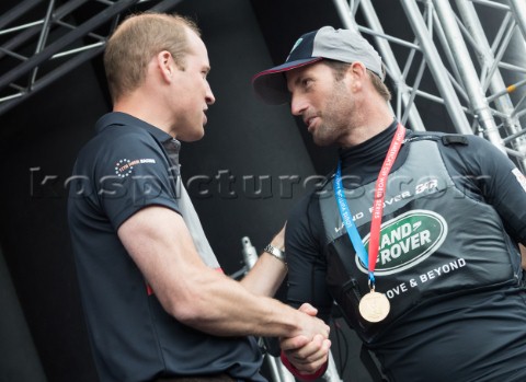 Prize giving ceremonyPrince William Duke of CambridgeSir Ben Ainslie Team principal and skipper
