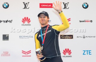 Prizegiving ceremony  Nathan Outteridge of Artemis Racing