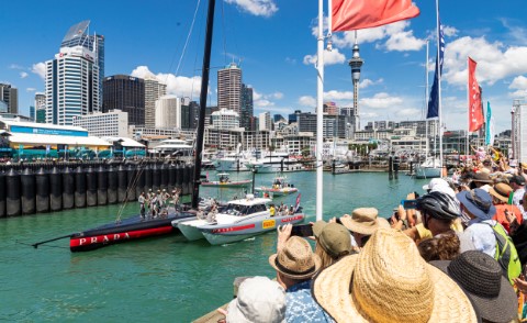 130221  Auckland NZL36th Americas Cup presented by PradaPRADA Cup 2021  DocksideSupporters at AC Rac