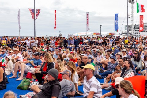 140221  Auckland NZL36th Americas Cup presented by PradaPRADA Cup 2021  DocksideSpectators at the AC