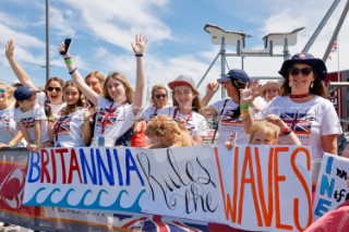 14/02/21 - Auckland (NZL)36th America’s Cup presented by PradaPRADA Cup 2021 - DocksideIneos Team UK Supporters at Base