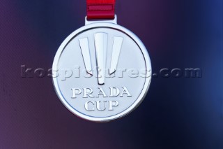 Prada crew celebrate winning the Prada Cup Challenger Series. Winners Medal