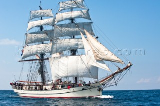Tall ship Astrid sailing