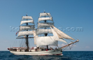 Tall ship Astrid sailing