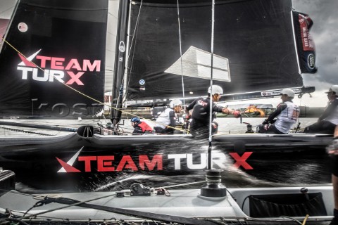 2015 Extreme Sailing Series  Act 5  HamburgTeam Turx skippered by Edhem Dirvana TUR and Mitch Booth 