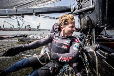 2015 Extreme Sailing Series  Act 5  HamburgTeam Turx skippered by Edhem Dirvana TUR and Mitch Booth 