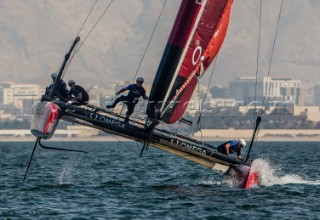 Louis Vuitton Americas Cup World Series 2016 Oman.ORACLE TEAM USA. Jimmy Spithill, Tom Slingsby, Kyle Langford, Kinley Fowler, Sam Newton. Muscat ,The Sultanate of Oman.