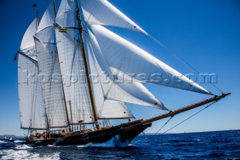 The Big Class Day Sail  SYC 2016 Schooners sailing in the Bay of Palma 22nd of June 2016