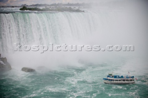 The Maid of the Mist approaches the base of Niagara Falls