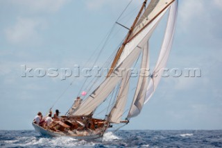 Thalia sailing in the 2008 Antigua Classic Yacht Regatta, Antigua, British West Indies