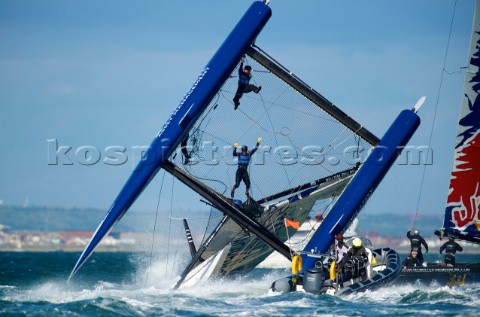 EXTREME SAILING SERIES COWES UK AUGUST 8TH 2011 Day 3  Extreme 40 Race Aberdeen Asset Management the