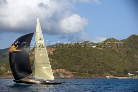 6 Meter Nada sails towards the hills of Antigua  Alison Langley  Aurora 