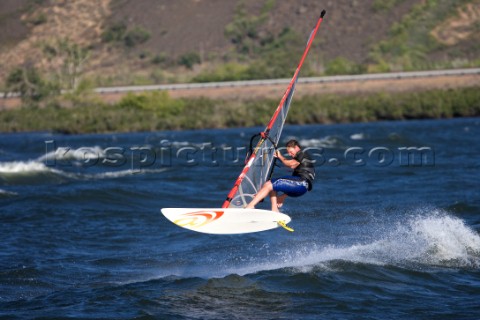 Brad Cross takes off in the last rays of light  on the Columbia River