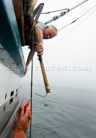 Sept 24 2008   20 miles offshore of Morro Bay California   Captain Bill Blue fishing for Black Gill 
