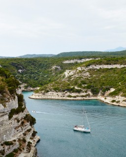 The Bay of Bonifacio on Corsica, France