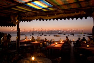 Zanzibar, Tanzania, Stone Town. Inside of Mercury s Restaurant at Dusk. Steve Outram/Aurora Photos/Kos Pictures