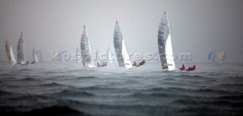 Aarhus Denmark 2010 SAP 505 WORLD CHAMPIONSHIP  Day 05 at the 505 Worlds A big squall hit the fleet 