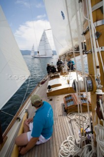 Les Regates Imperiales 2012 - onboard Skylark of 1937