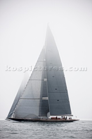 J Class Rainbow racing in Falmouth UK during 2012