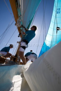 Classic Sparkman & Stephens, S&S 53 foot Yawl Skylark at the Voiles de Saint Tropez 2012
