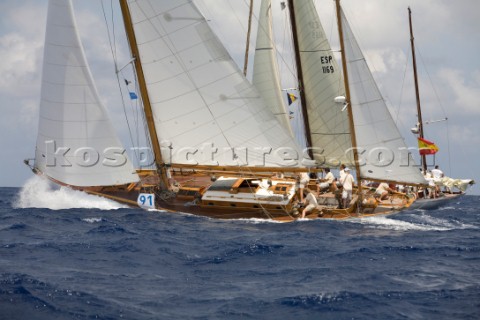 Argyll SS yawl in the Panerai Classic regatta Mahon Minorca